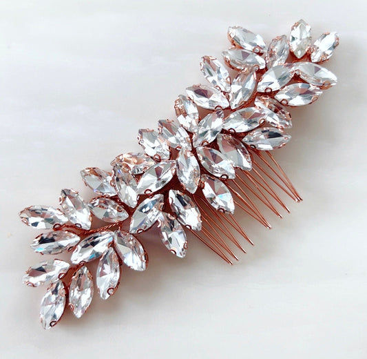 Rose gold hair comb