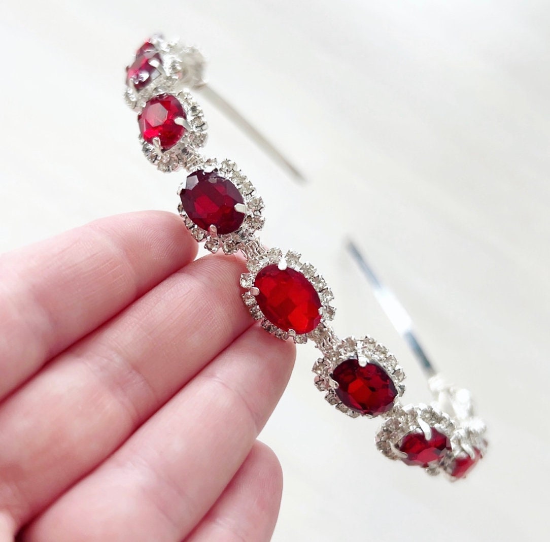 Red crystal headband