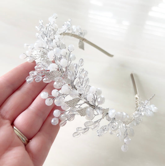 Silver Bohemian Bridal headpiece