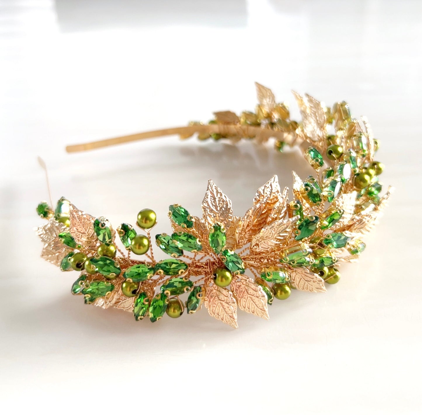 Gold leaf bohemian bridal headband