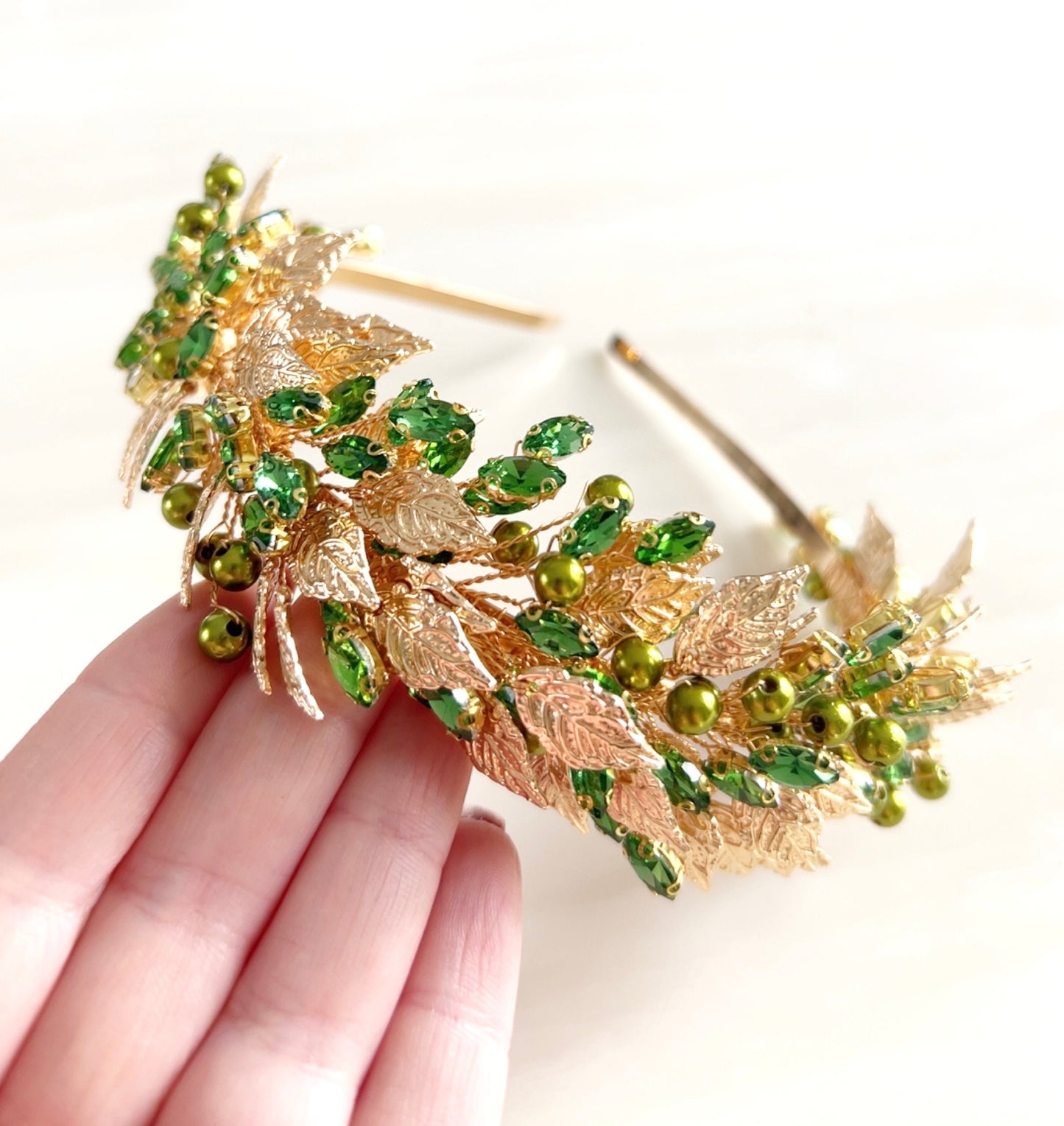 Gold leaf bohemian bridal headband