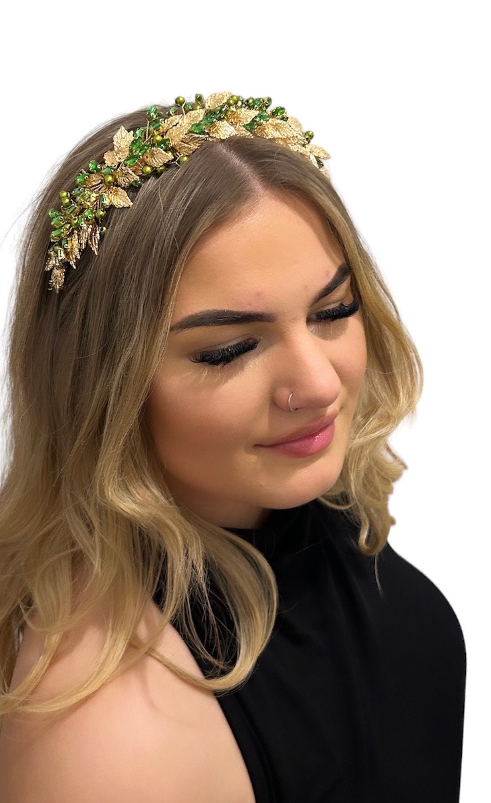 Gold leaf bohemian bridal headband