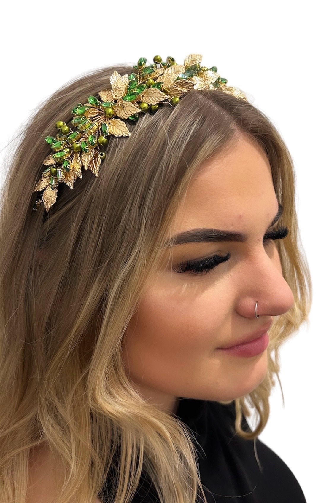 Gold leaf bohemian bridal headband