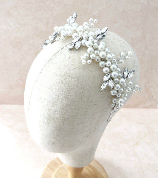 Ivory pearl headpiece