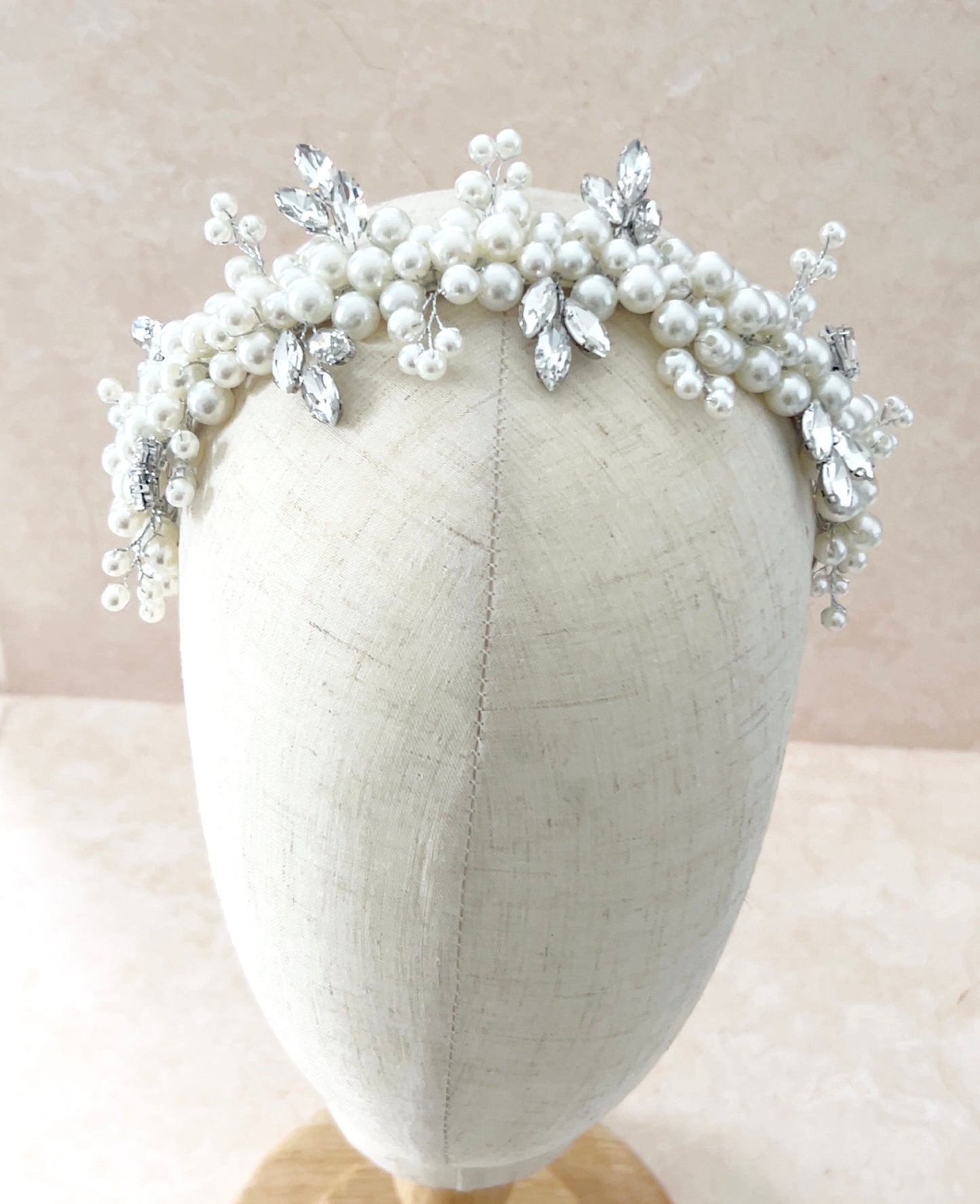 Ivory pearl headpiece