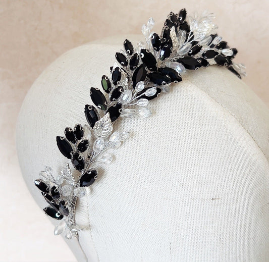 Black Bridal headpiece