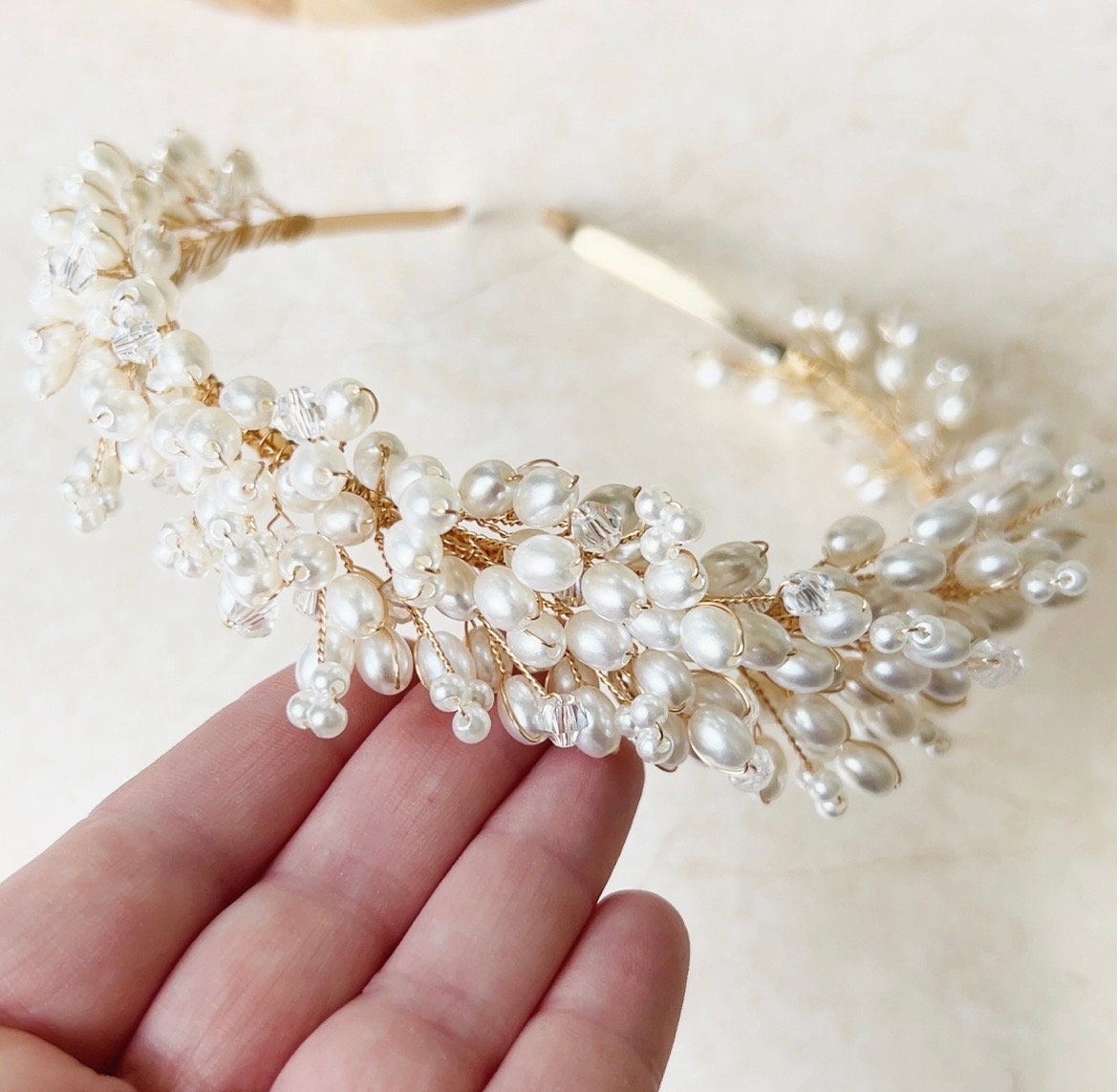 Pearl bridal headpiece