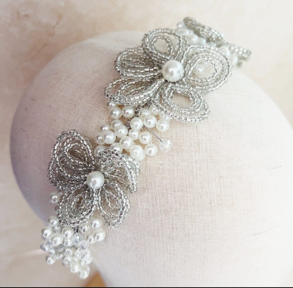 50’s inspired bridal headpiece