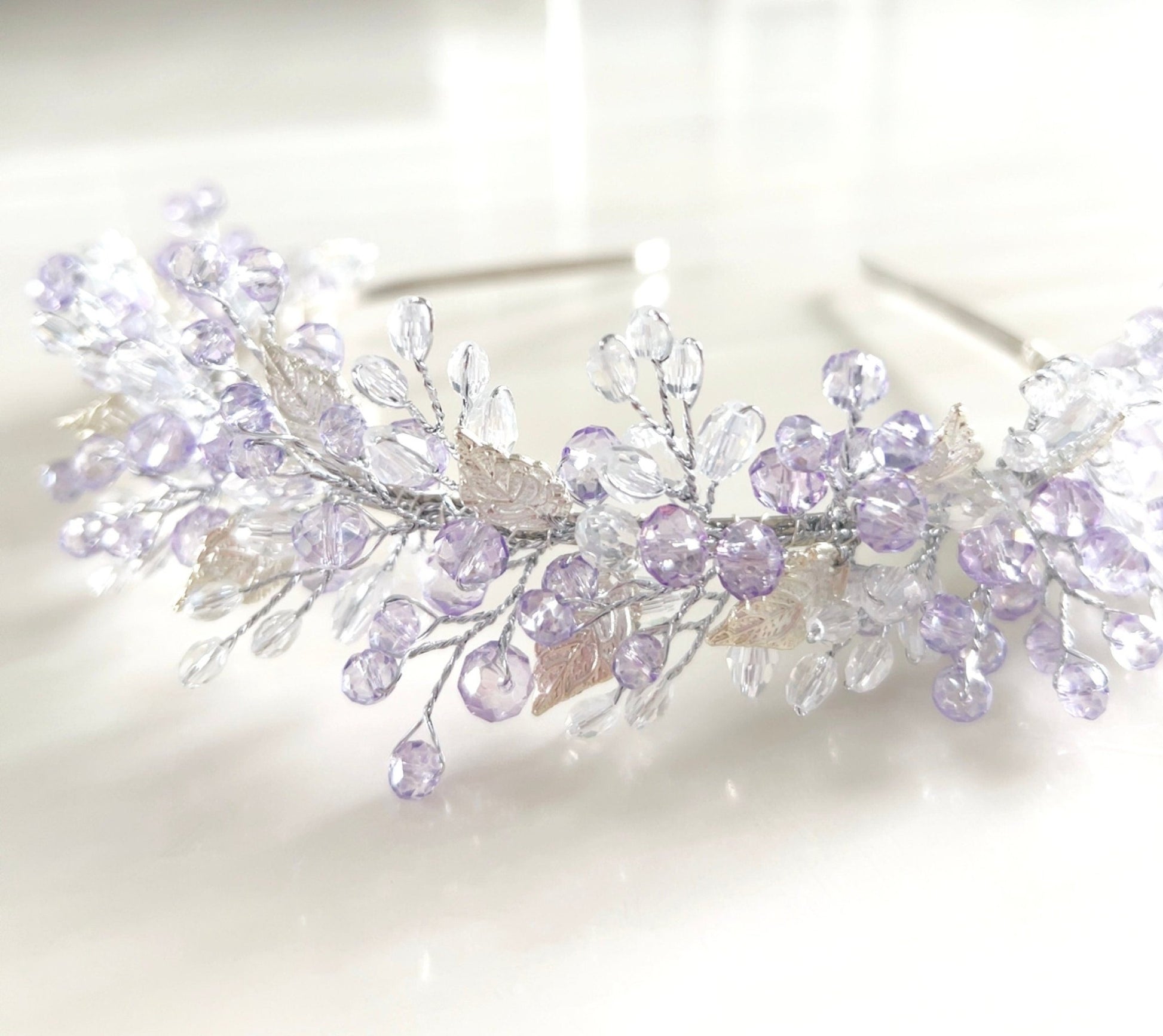 lilac crystal headband - Petal & Pearl