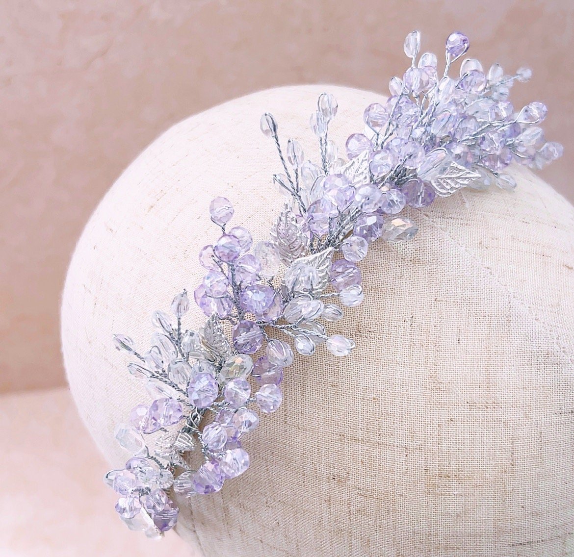 lilac crystal headband - Petal & Pearl