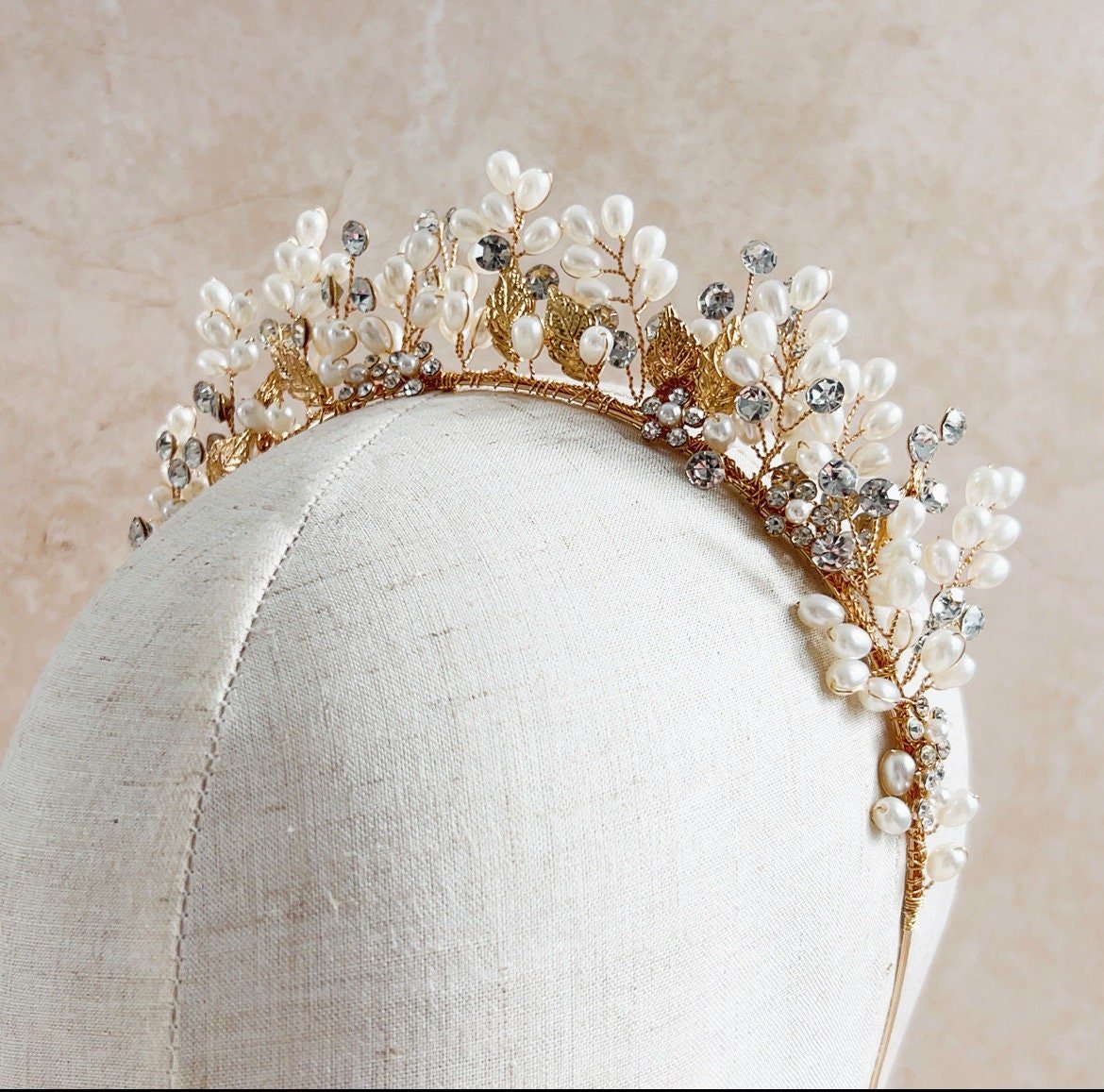 Pearl bridal headpiece - Petal & Pearl