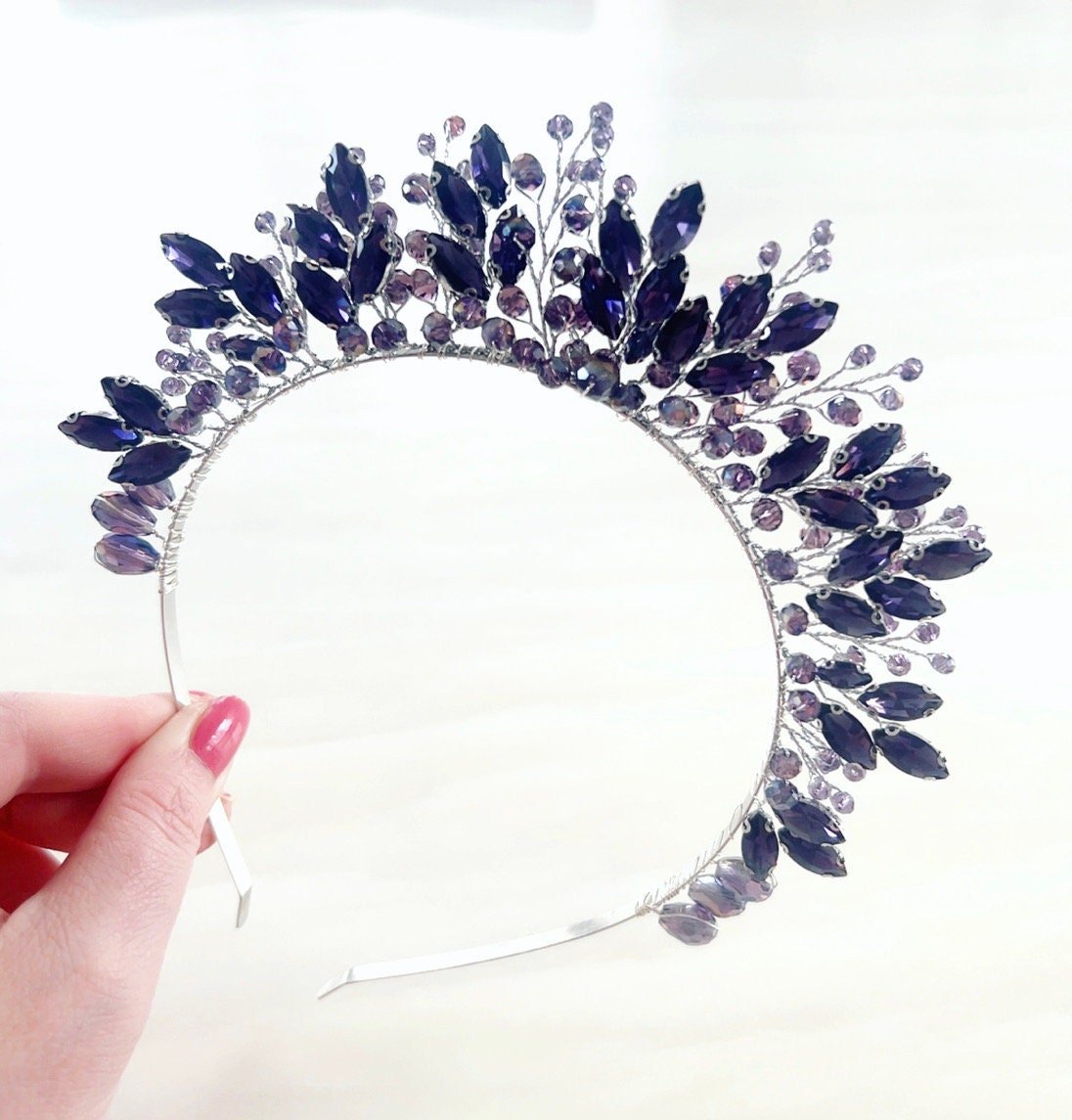 Purple Crystal Crown - Petal & Pearl