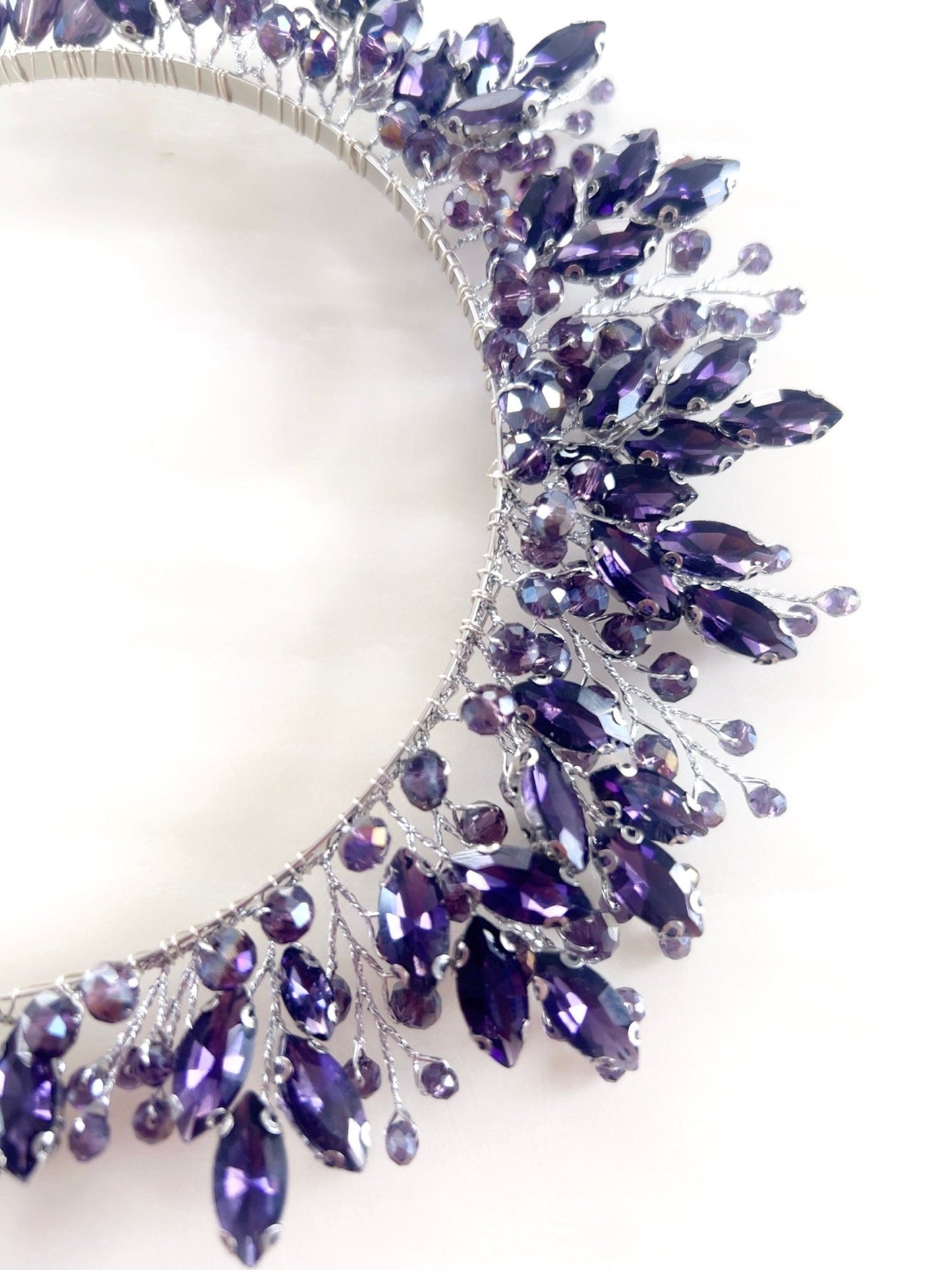 Purple Crystal Crown - Petal & Pearl