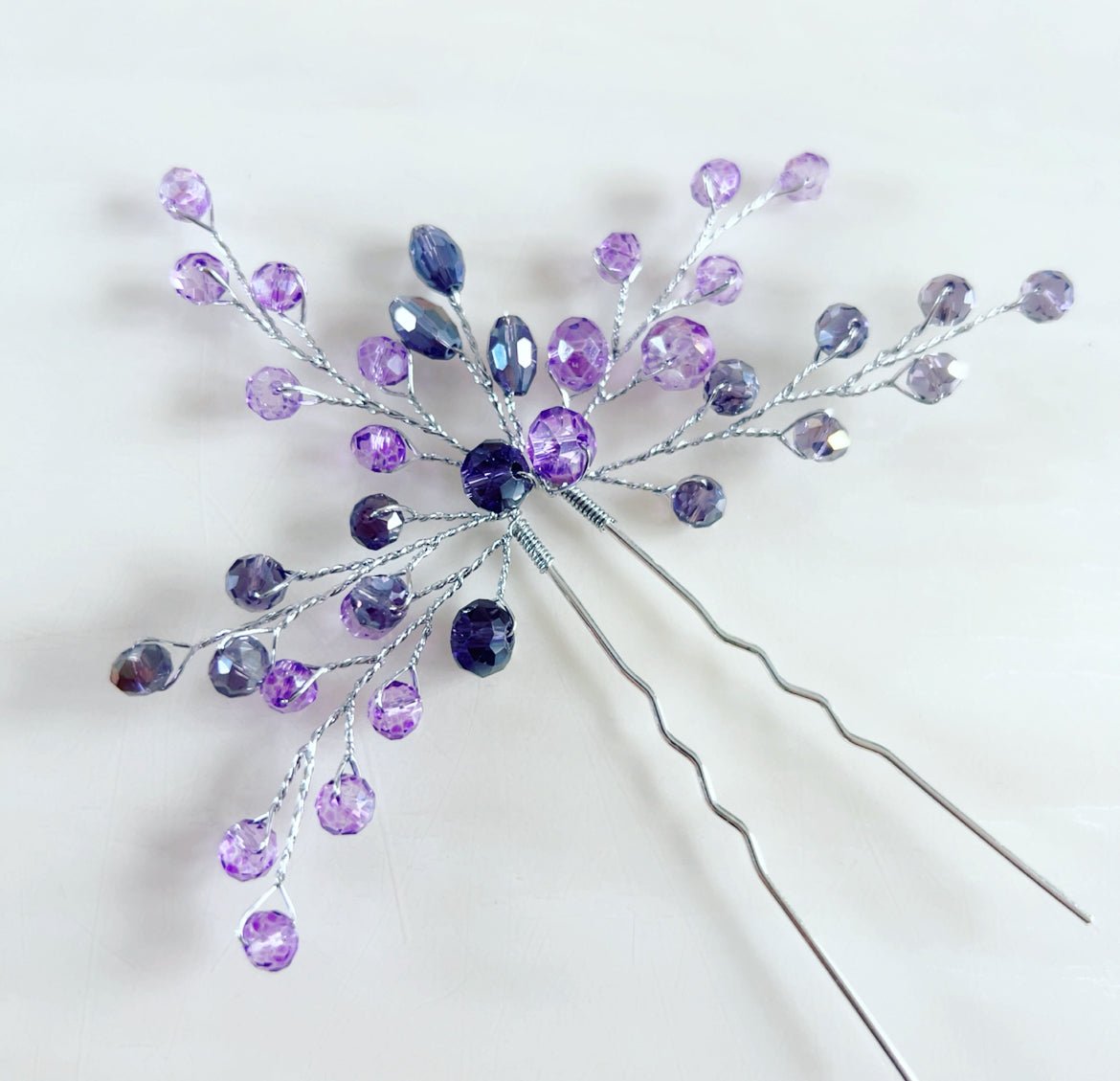 Purple hair pin - Petal & Pearl