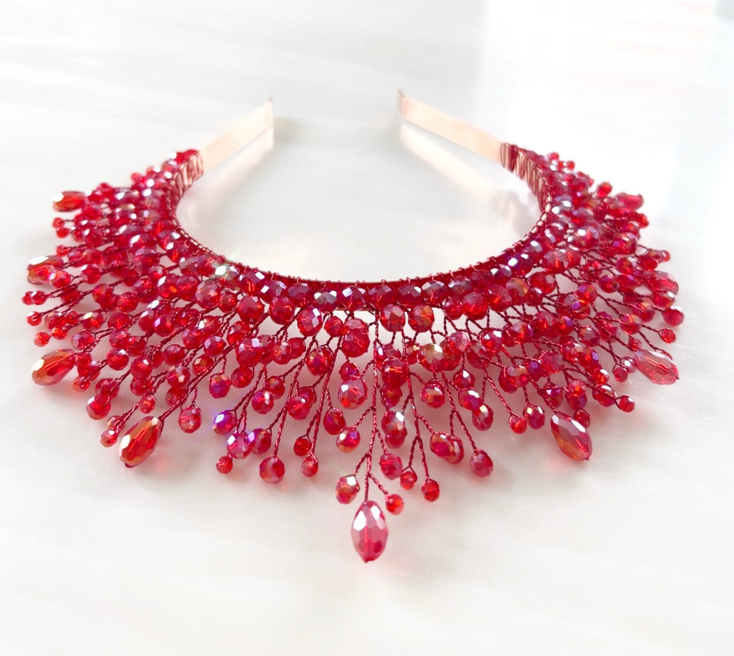 Red Crystal Crown - Petal & Pearl