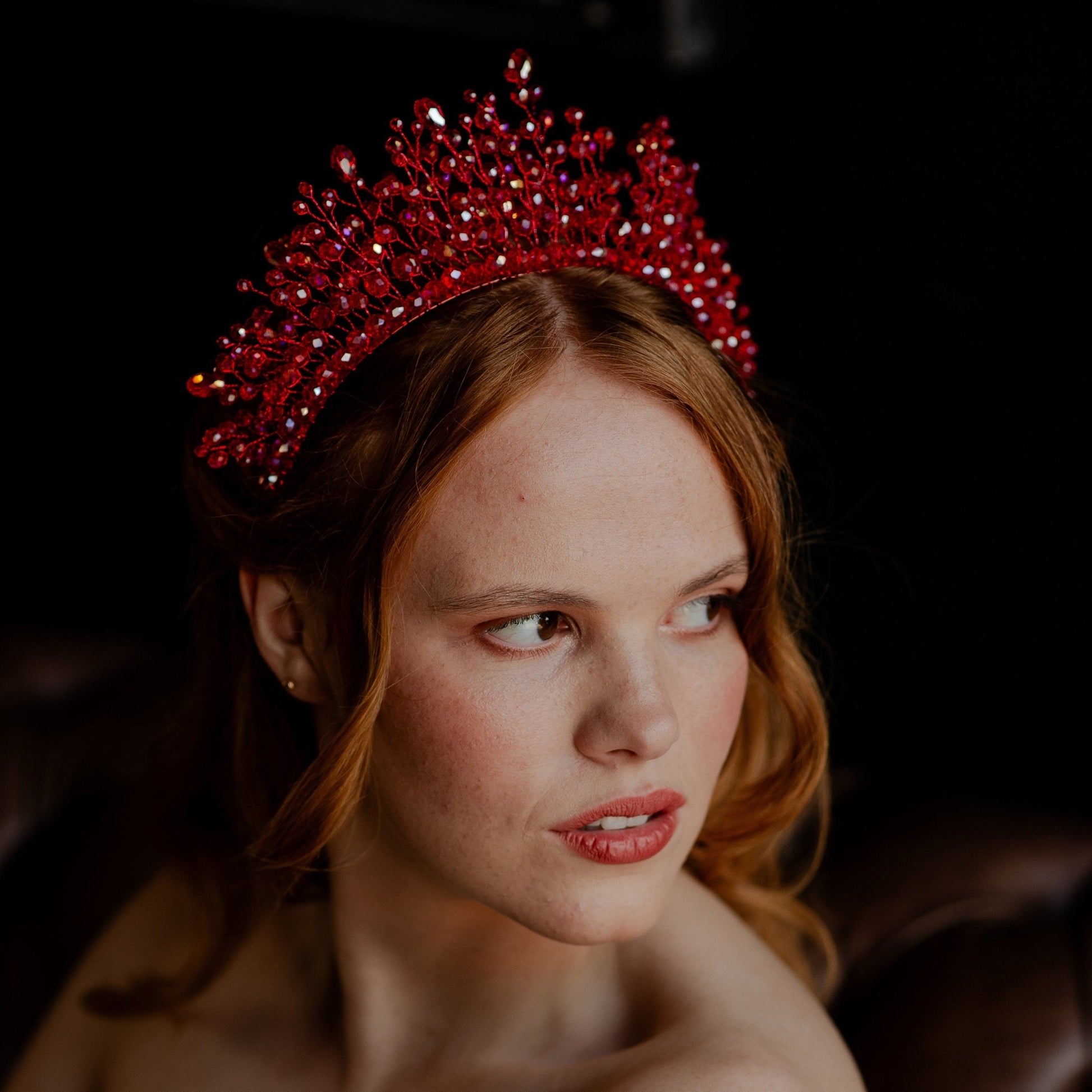 Red Crystal Crown - Petal & Pearl