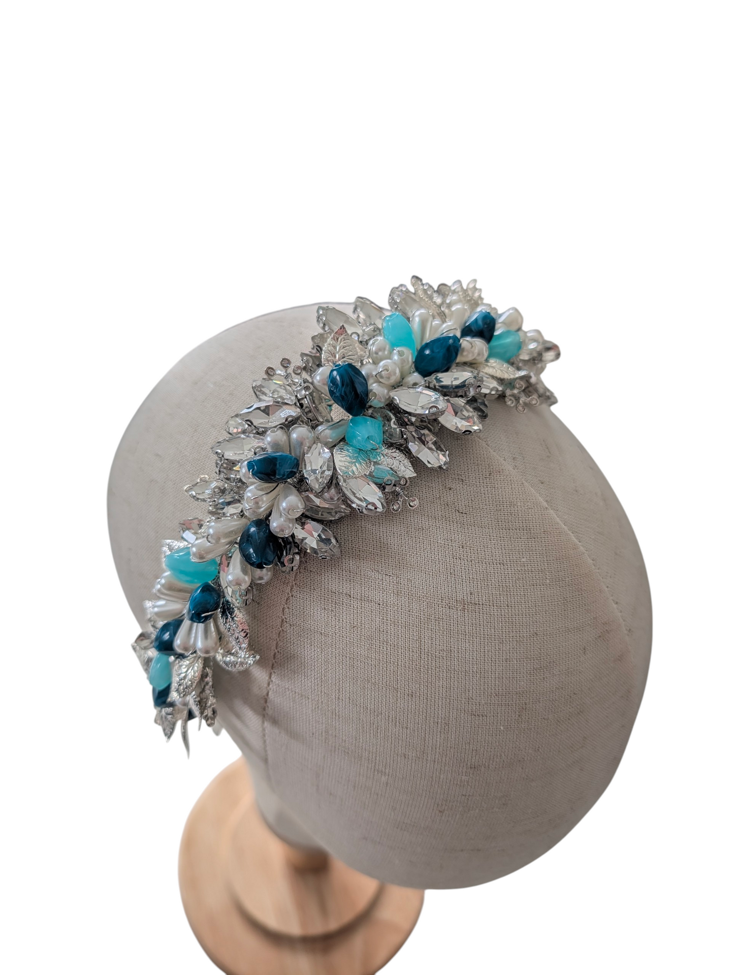 Silver & Turquoise Bridal Headband