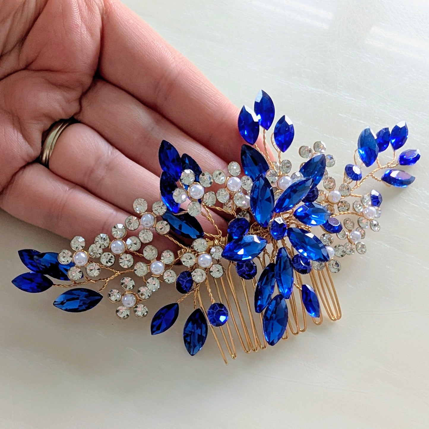 Royal Blue Hair Comb