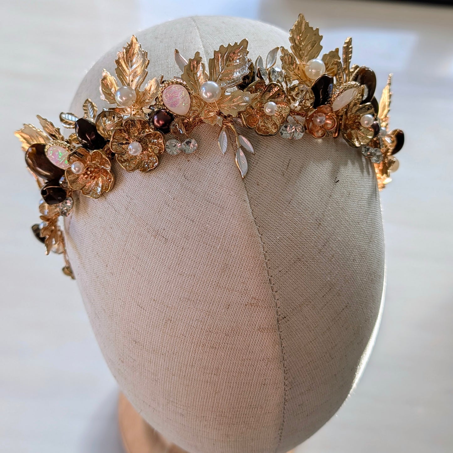 Ophelia - Gold Leaf Bridal Headpiece