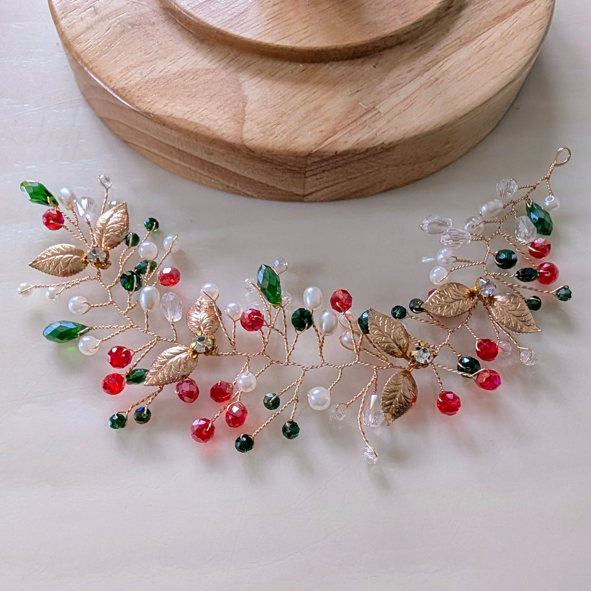 Festive crystal hair vine