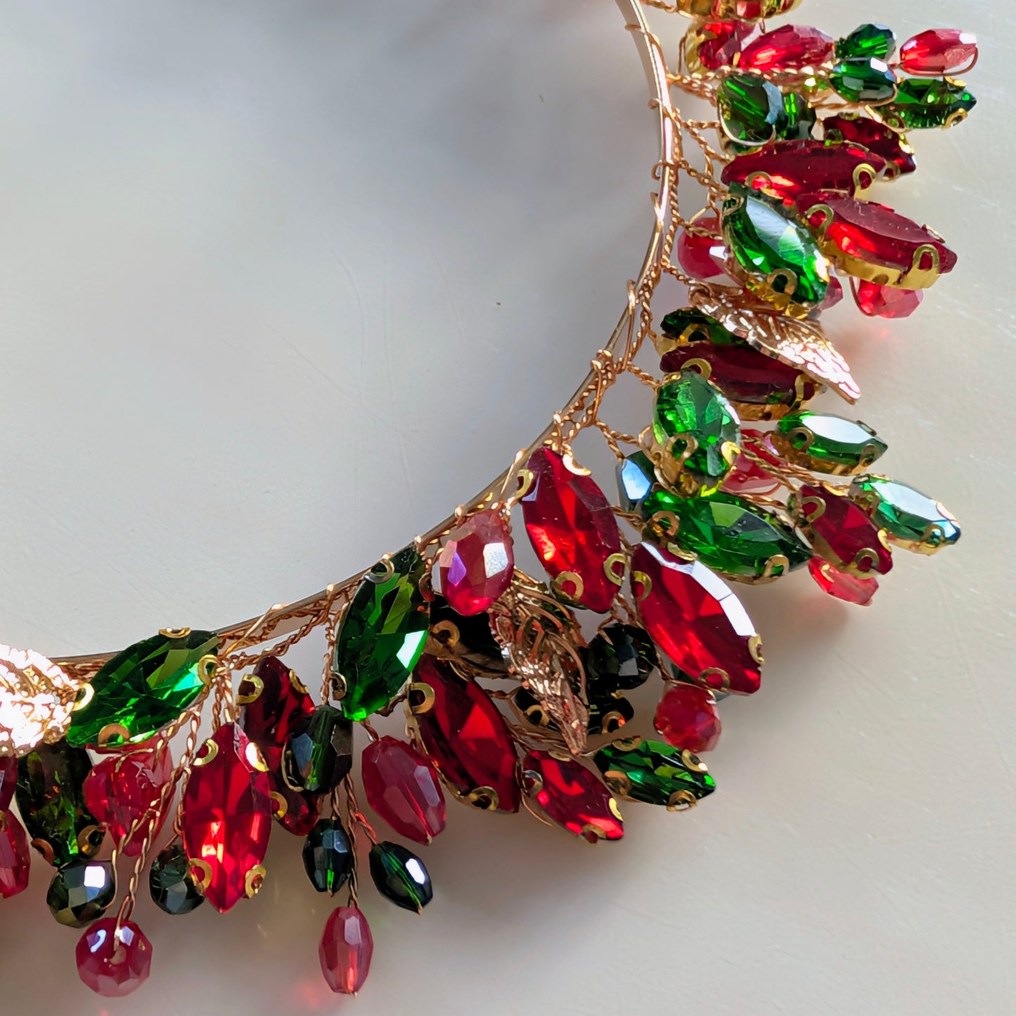 Red and Green Festive Crown
