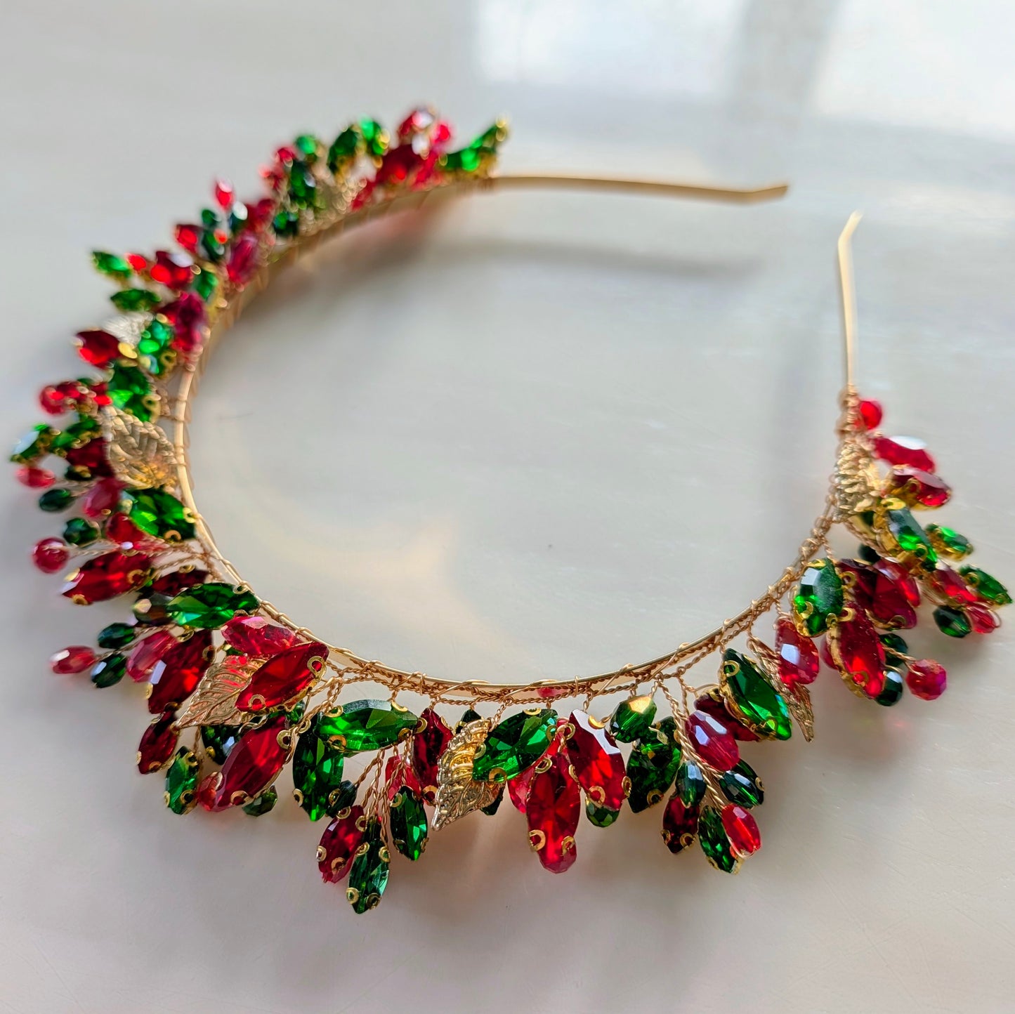 Red and Green Festive Crown