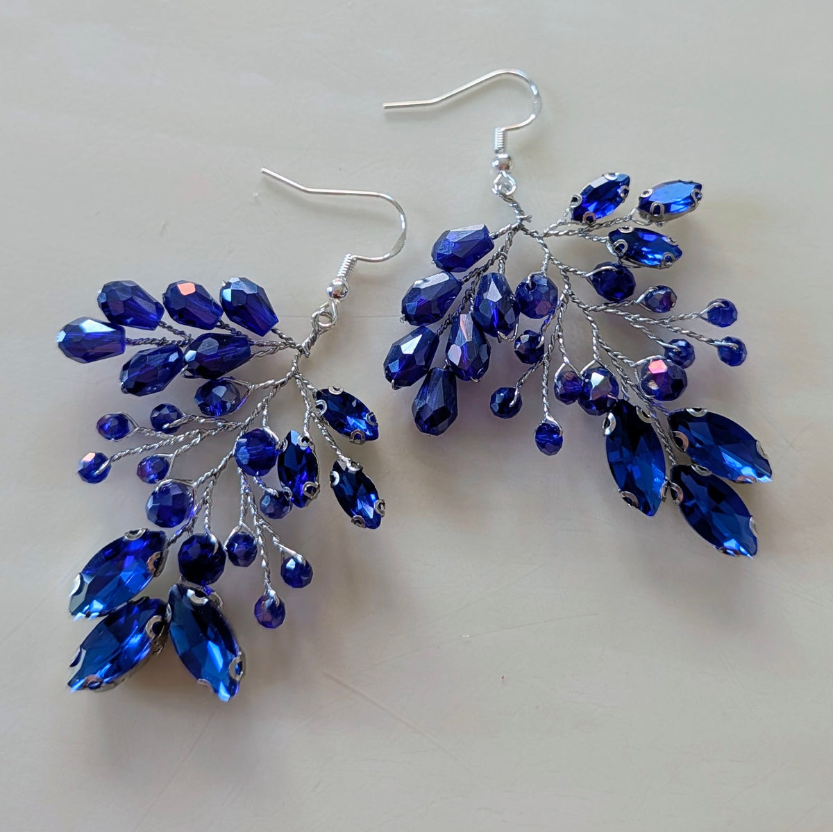 Royal Blue Statement Earrings