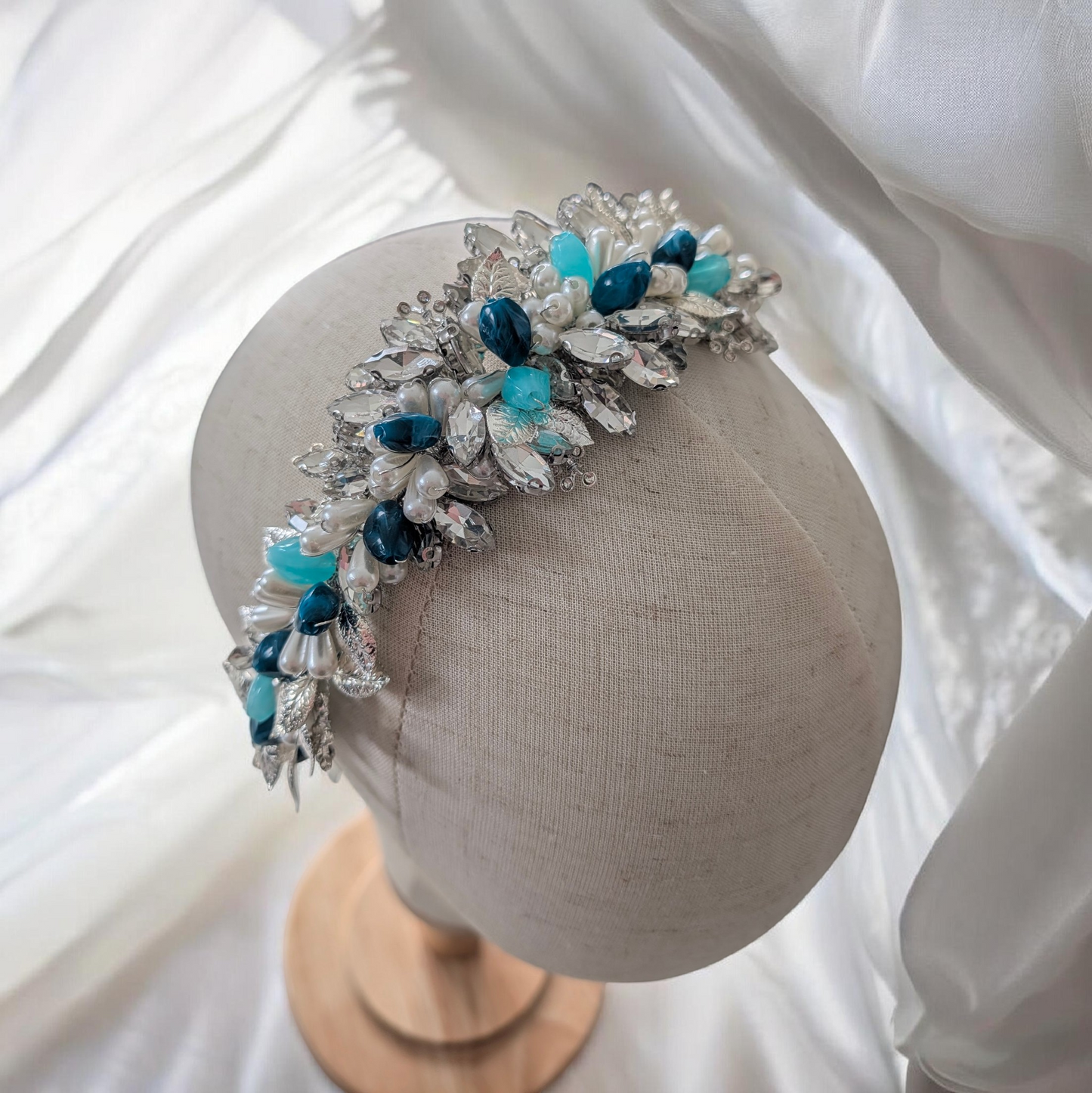 Silver & Turquoise Bridal Headband
