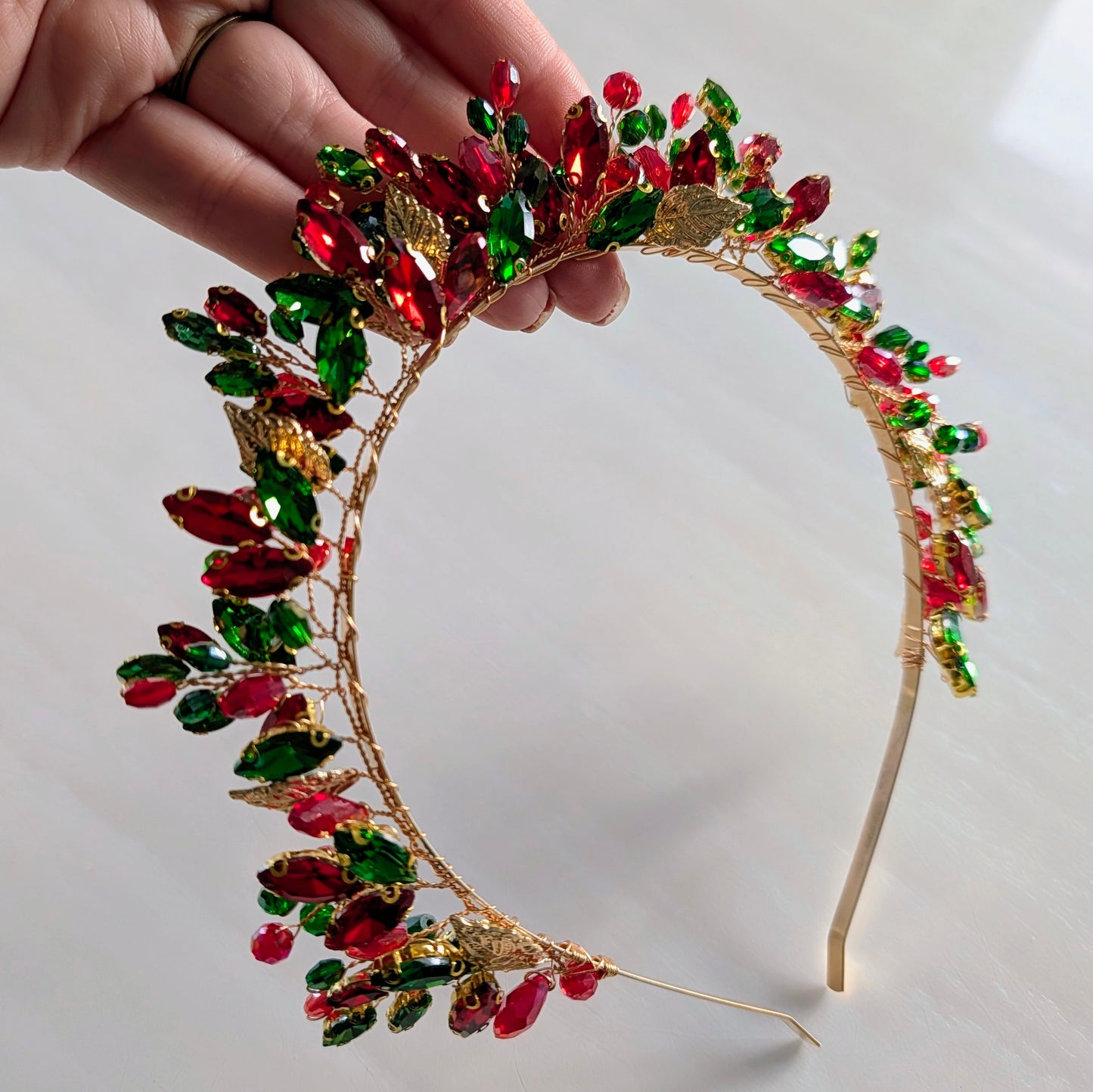 Red and Green Festive Crown