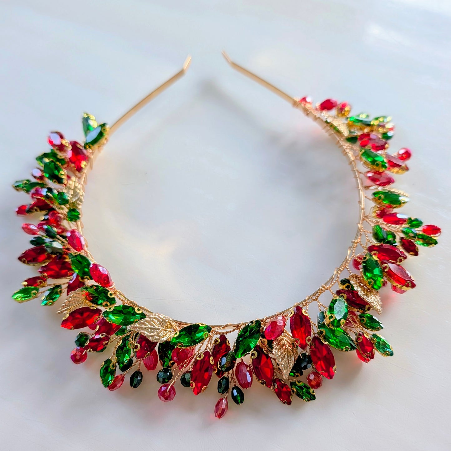 Red and Green Festive Crown