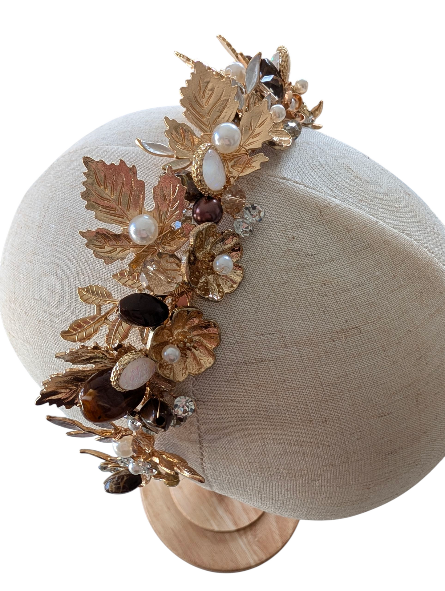 Ophelia - Gold Leaf Bridal Headpiece