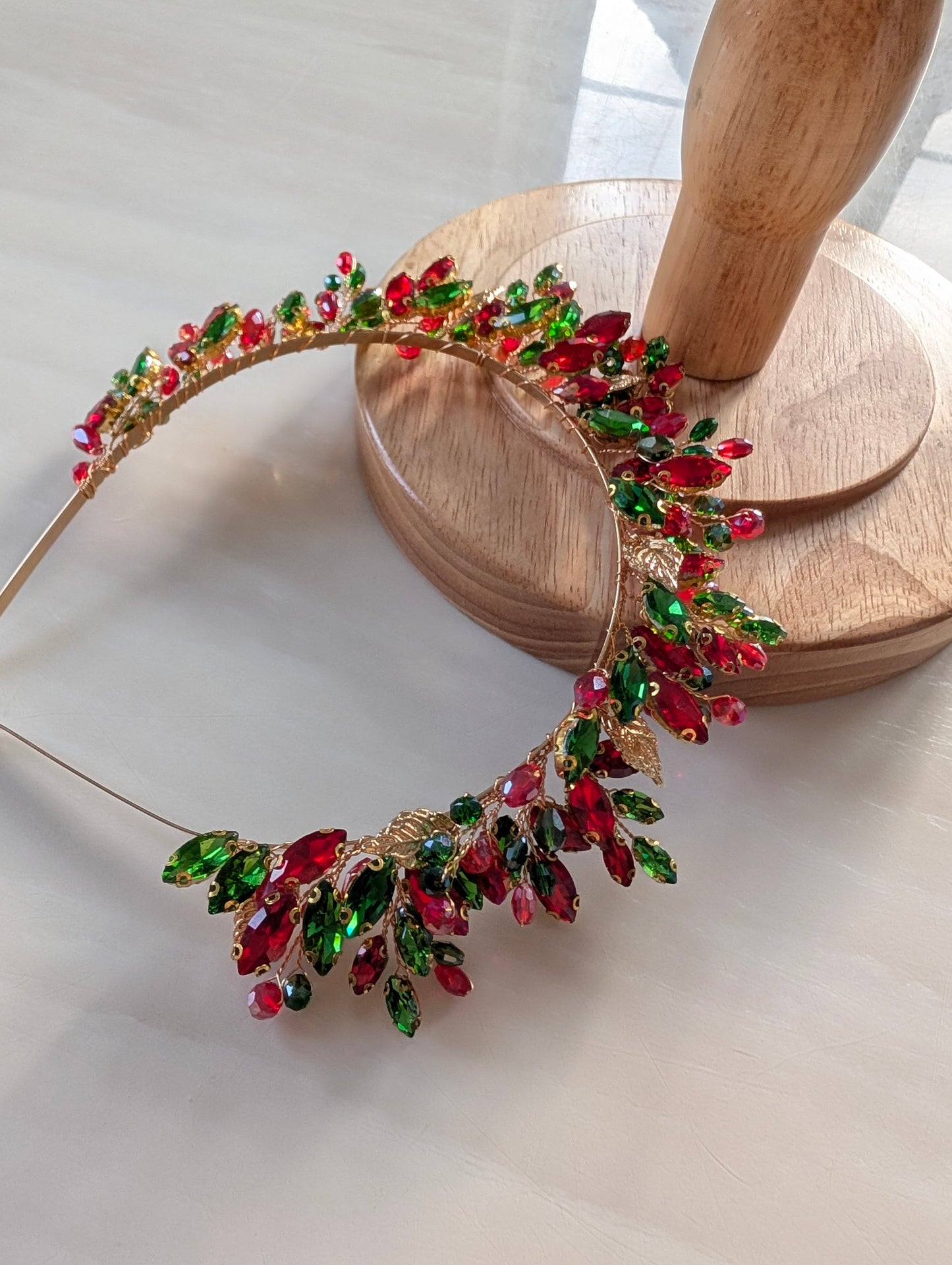 Red and Green Festive Crown