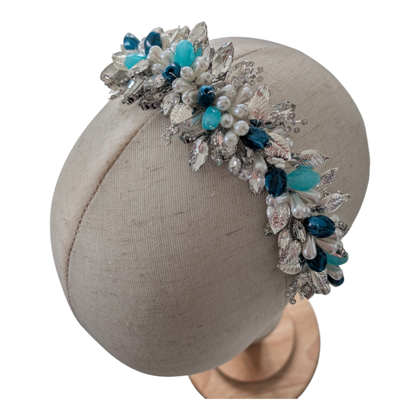 Silver & Turquoise Bridal Headband
