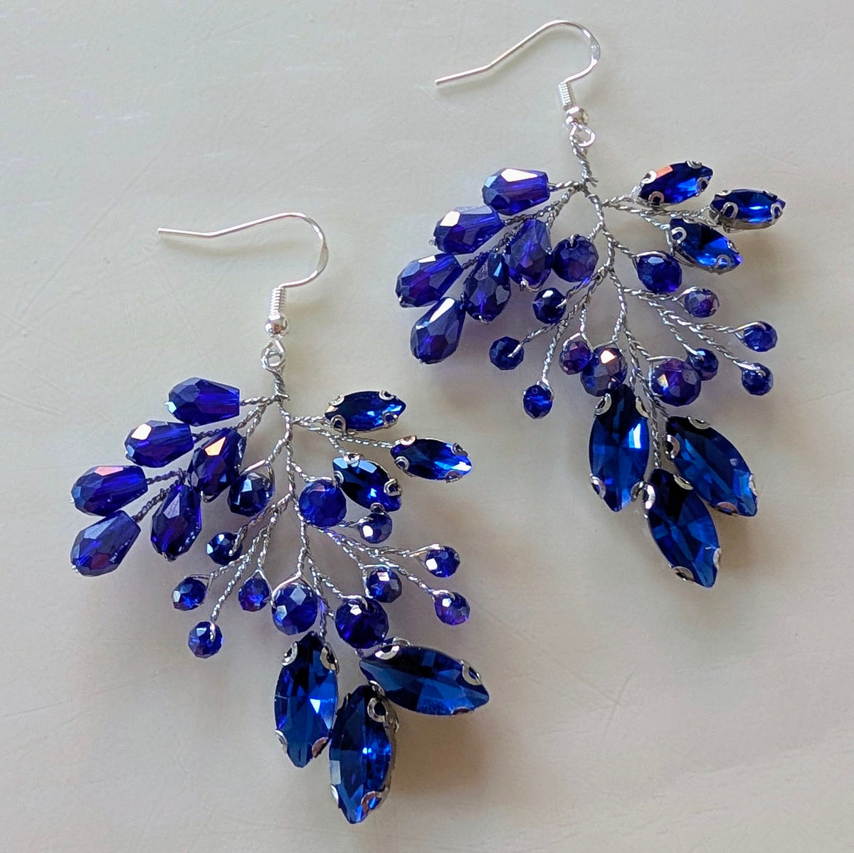 Royal Blue Statement Earrings