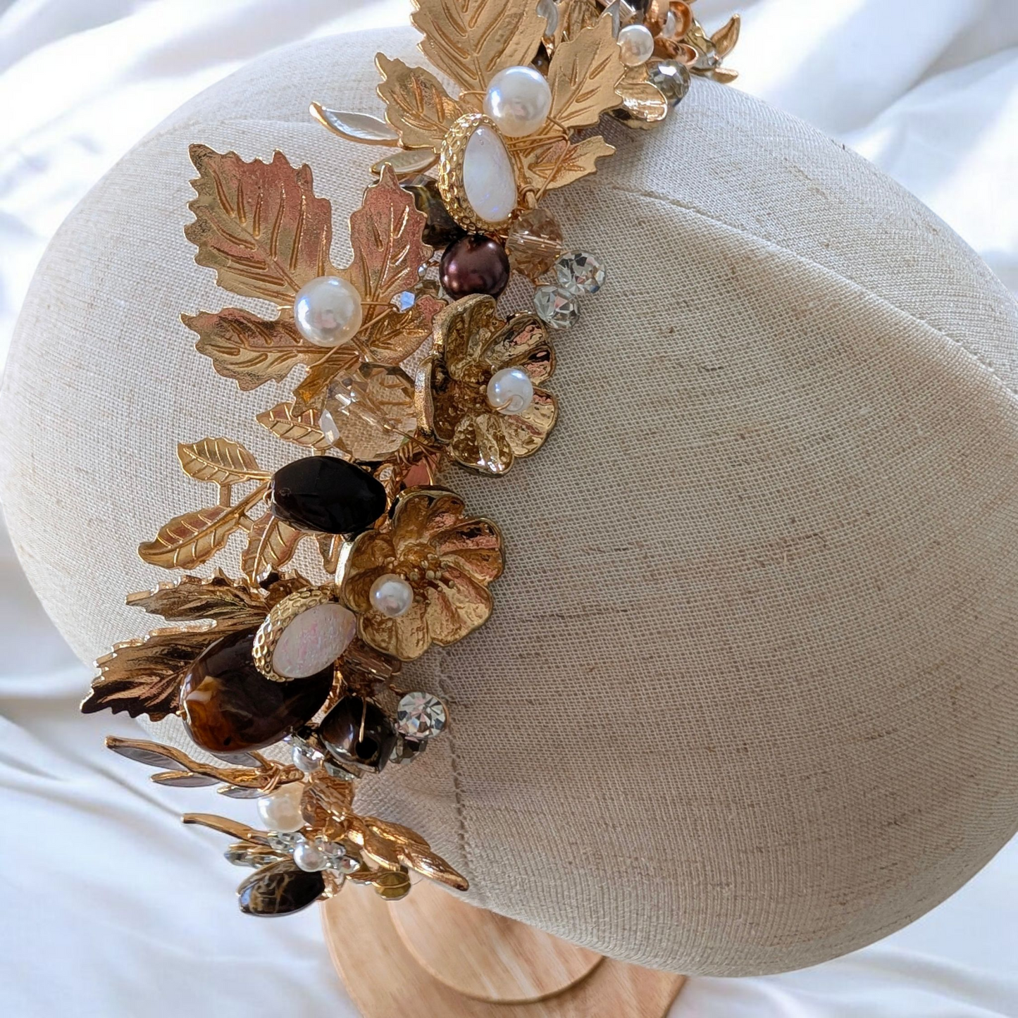 Ophelia - Gold Leaf Bridal Headpiece