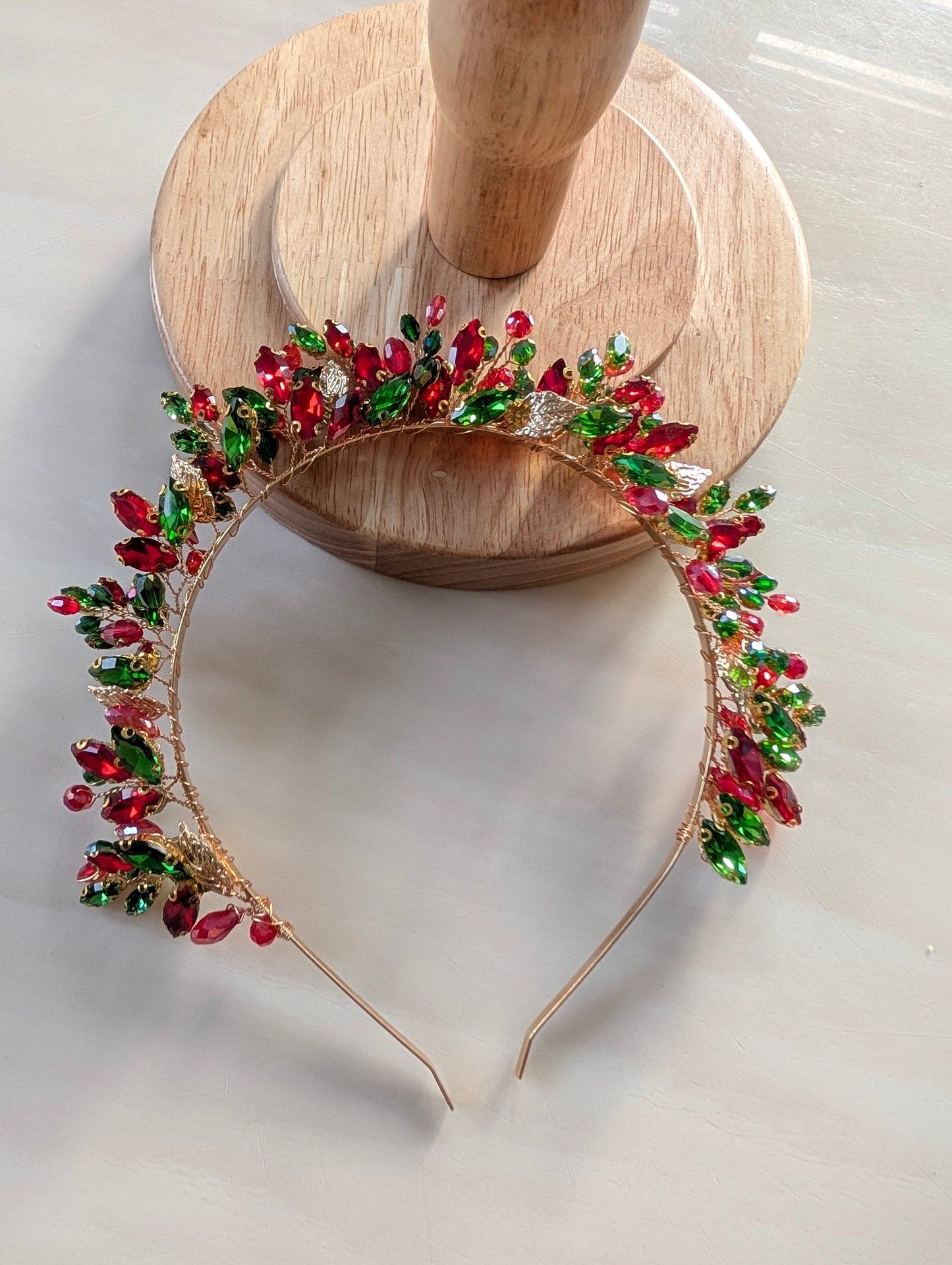 Red and Green Festive Crown