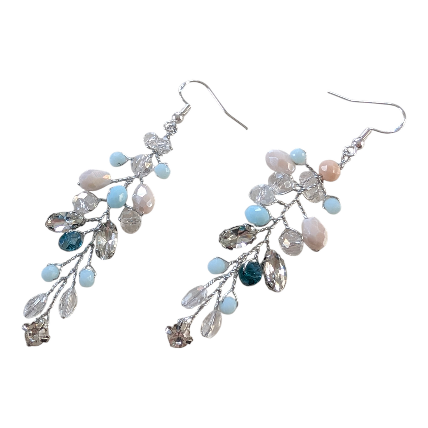 Turquoise Crystal Drop Earrings