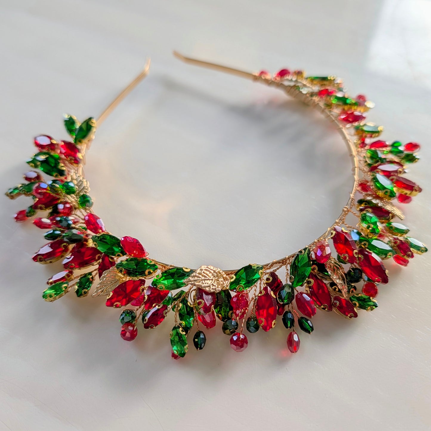 Red and Green Festive Crown