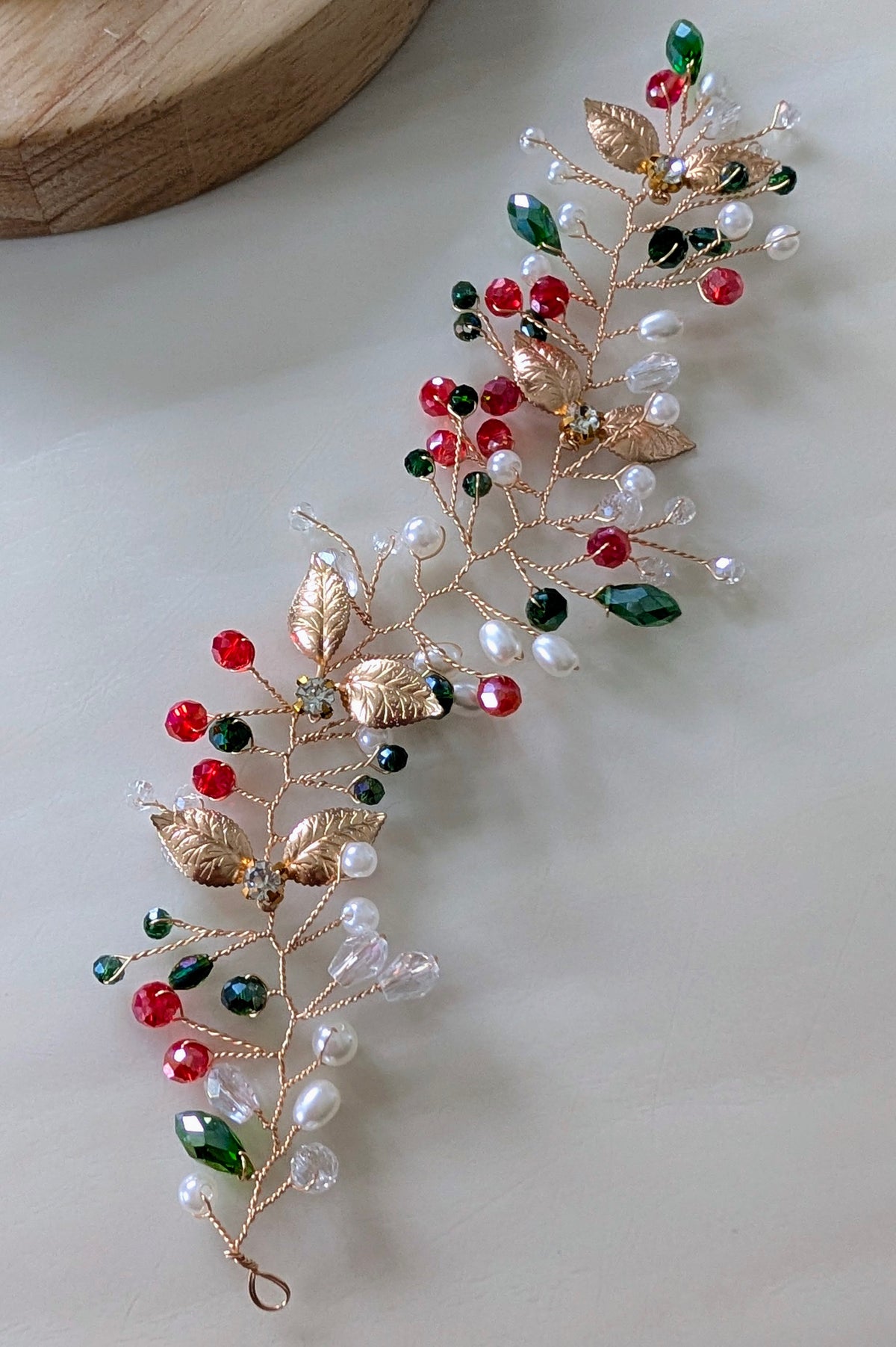 Festive crystal hair vine