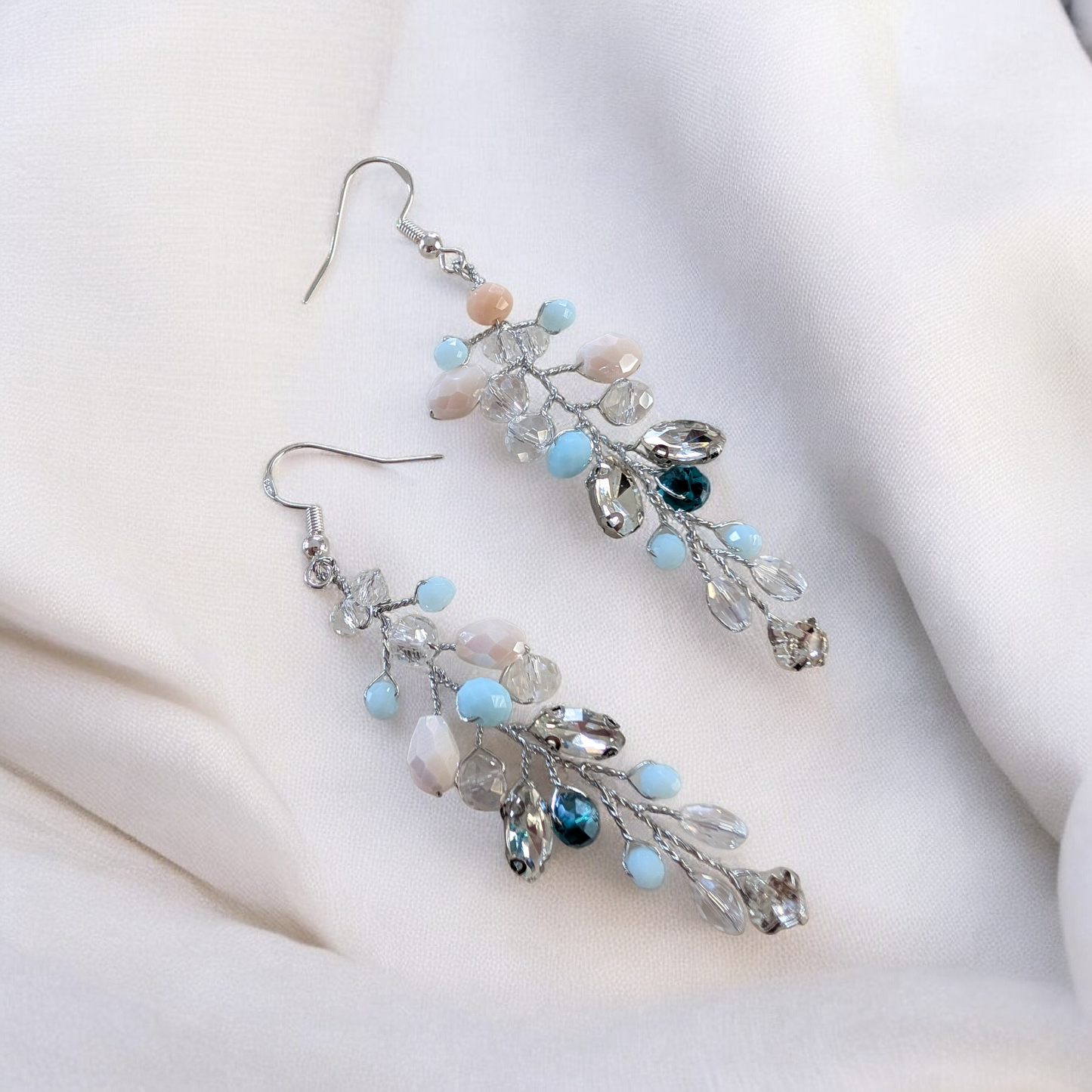Turquoise Crystal Drop Earrings
