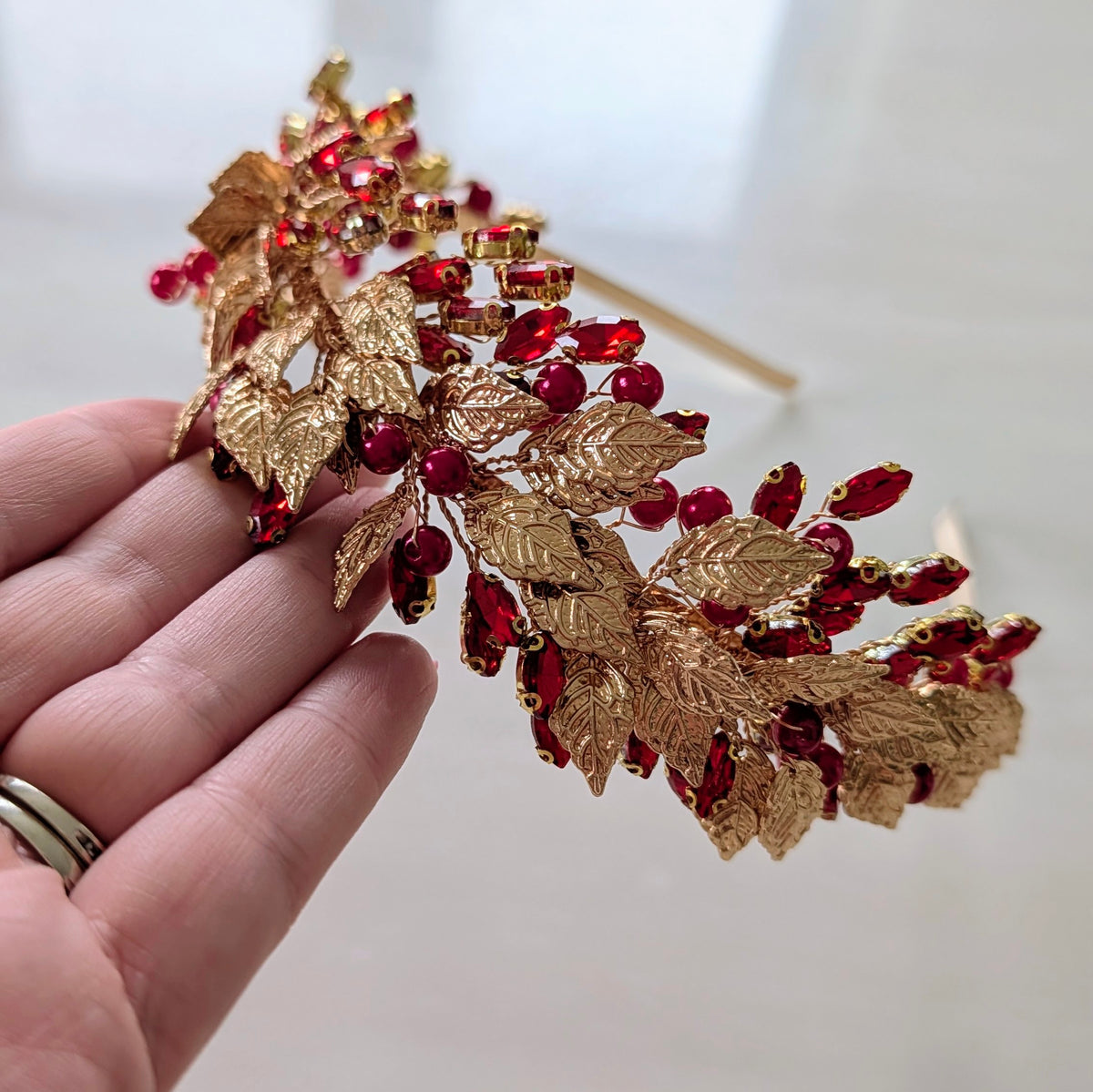 Red and Gold Headband
