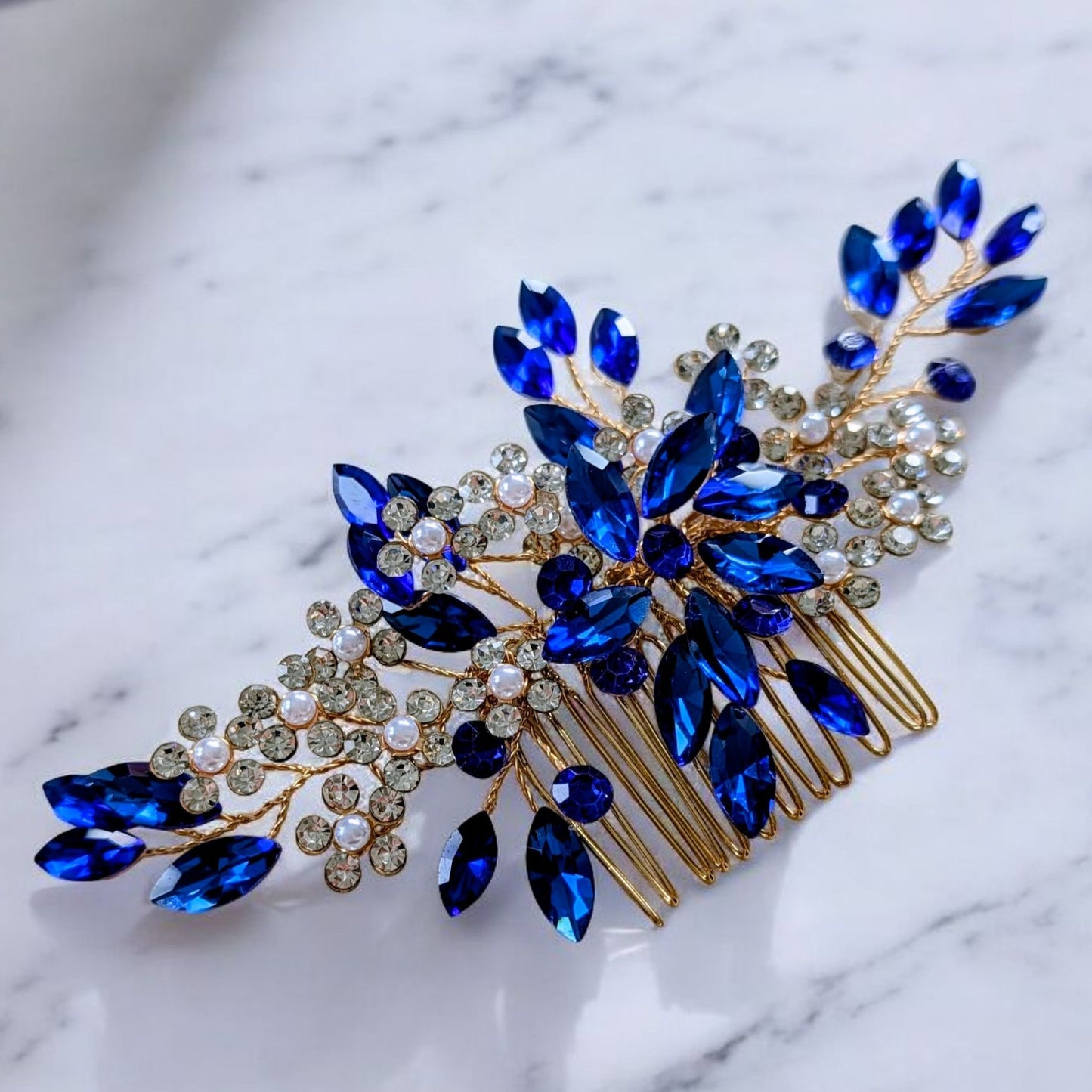 Royal Blue Hair Comb