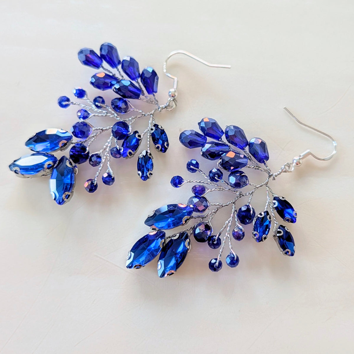 Royal Blue Statement Earrings