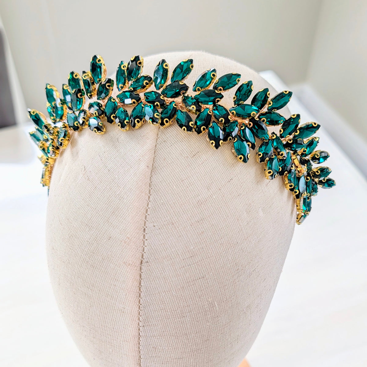 Emerald crystal headband