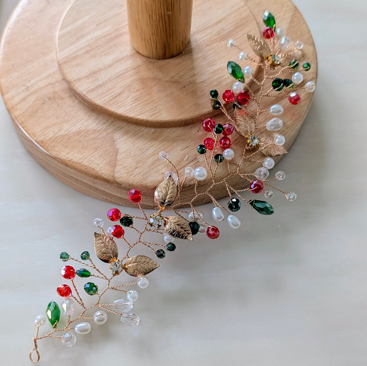 Festive crystal hair vine
