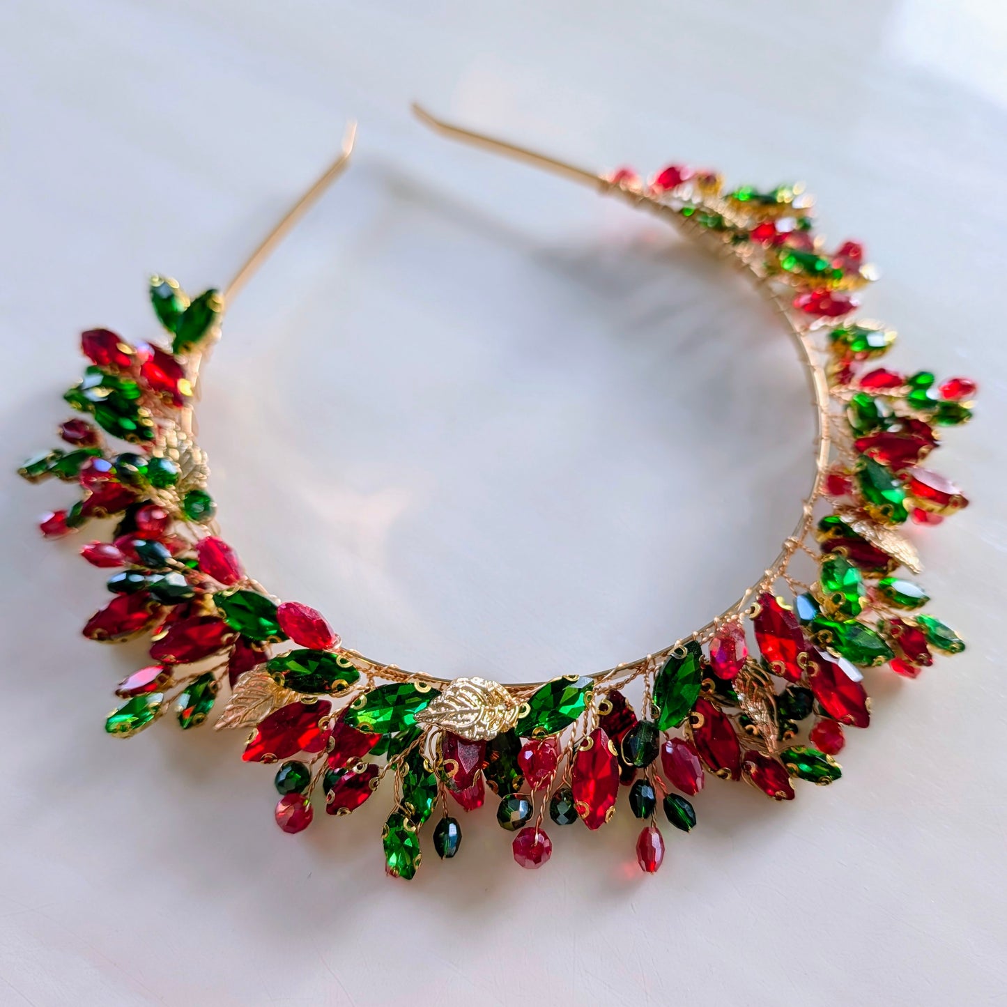 Red and Green Festive Crown