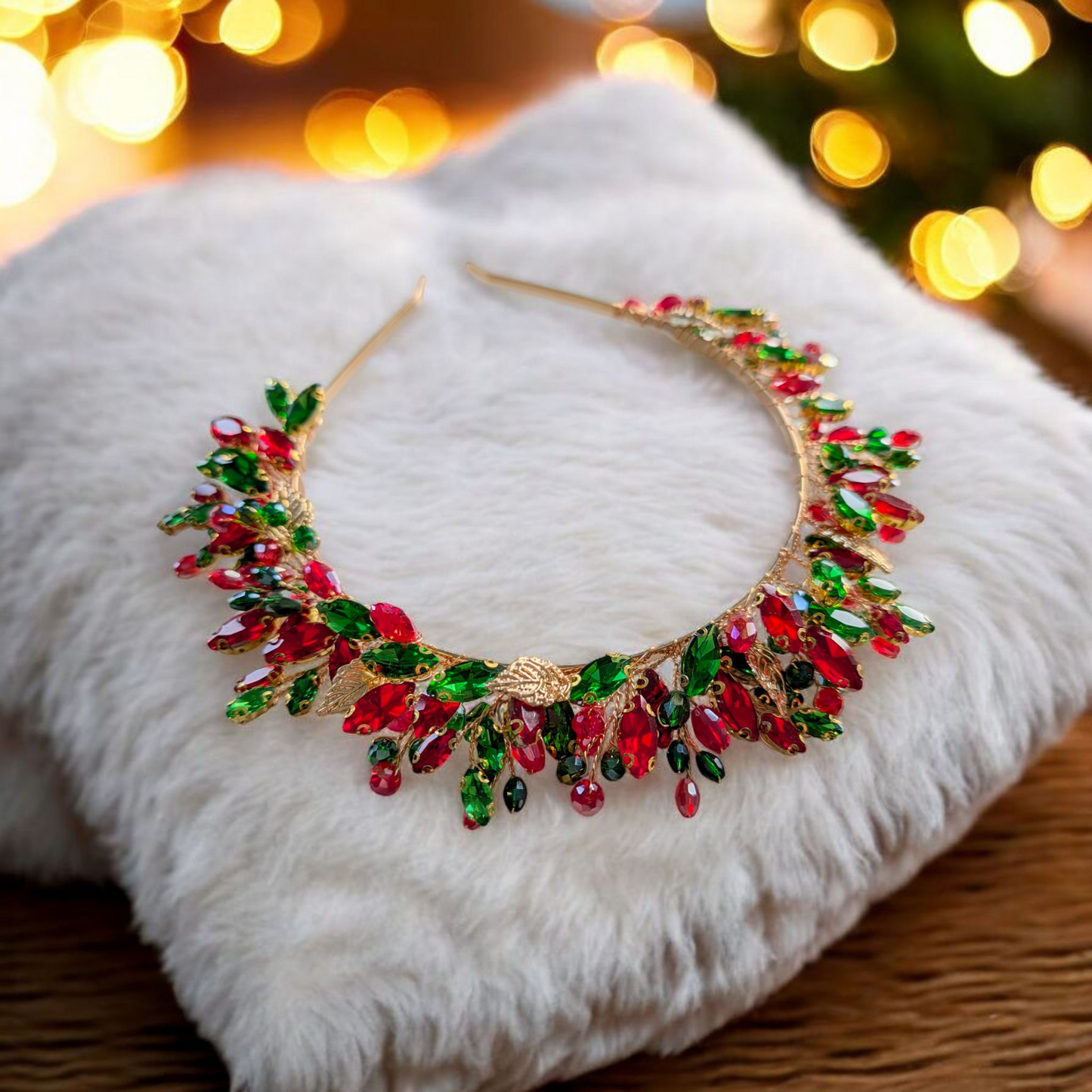 Red and Green Festive Crown