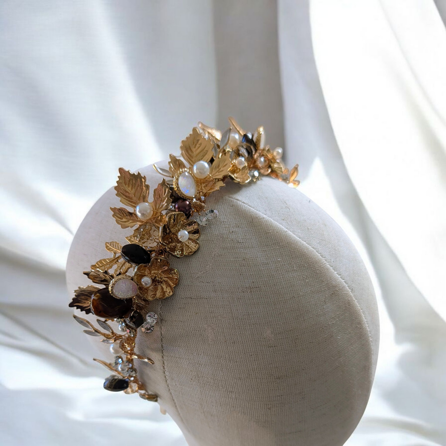 Ophelia - Gold Leaf Bridal Headpiece