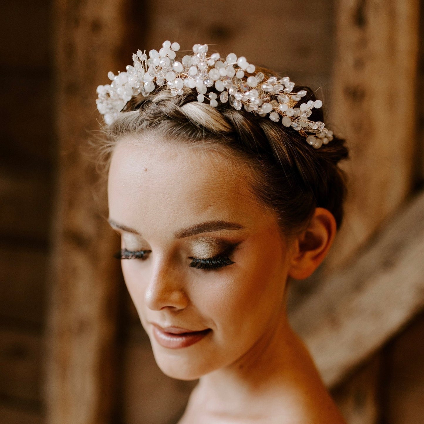 Silver Bohemian Bridal headpiece - Petal & Pearl