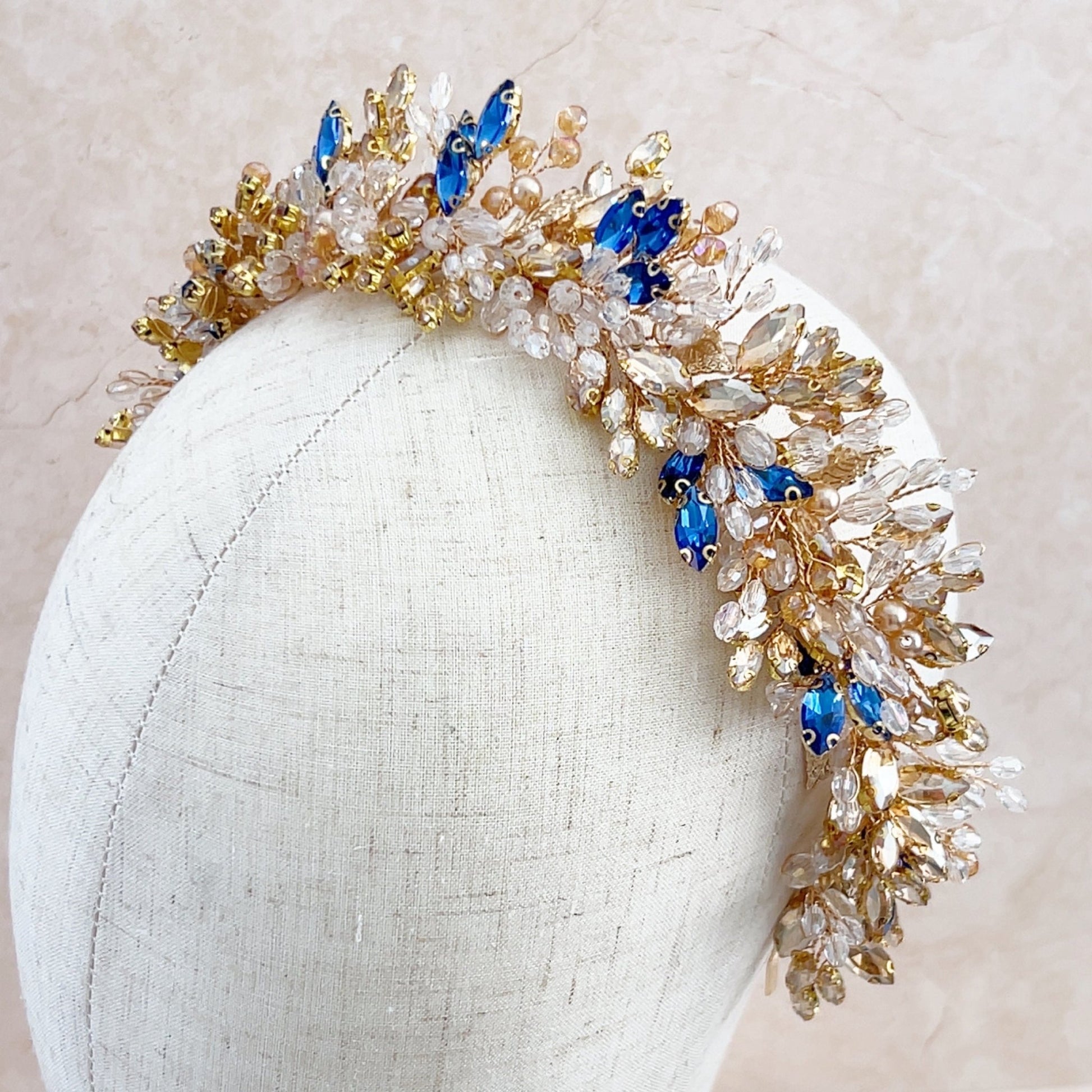 Statement bridal crown - Petal & Pearl